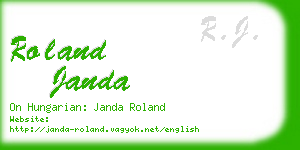 roland janda business card